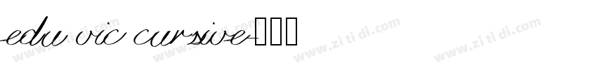 edu vic cursive字体转换